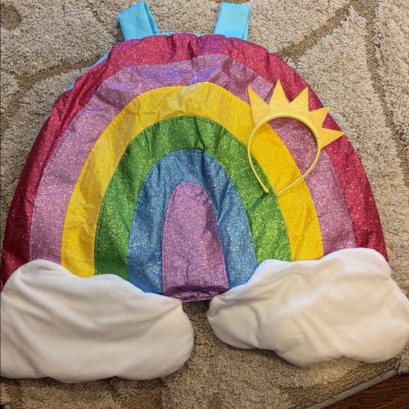 Pottery Barn Kids Halloween Rainbow Emoji Costume Size 7-8 - Picture 2 of 3